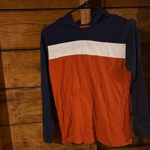 The Children's Place Navy and Orange Long Sleeve Tee